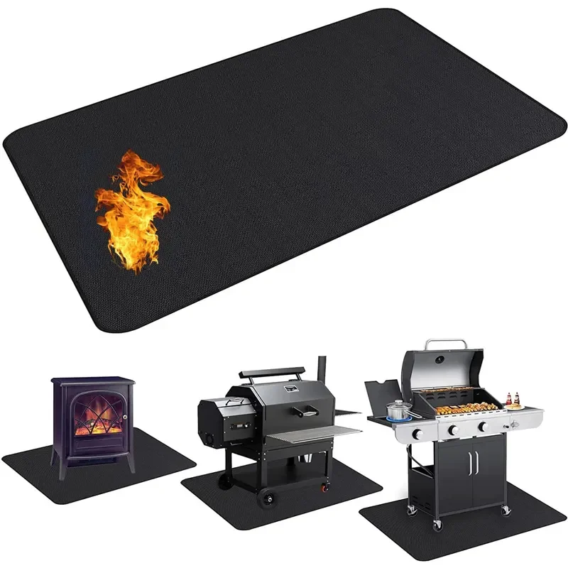 High Temperature Non Stick Outdoor Doule-side Silicone Caoted Fireproof for Outdoor Camping Fireproof Mat Barbecue Grill BBQ Mat