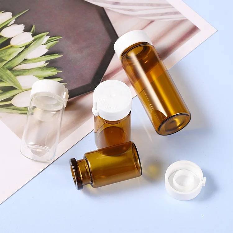 Pharmaceutical 2ml 4ml 5ml 6ml 7ml 8ml 10ml 15ml 20ml 30ml clear amber glass tubular vials injection test tube vial