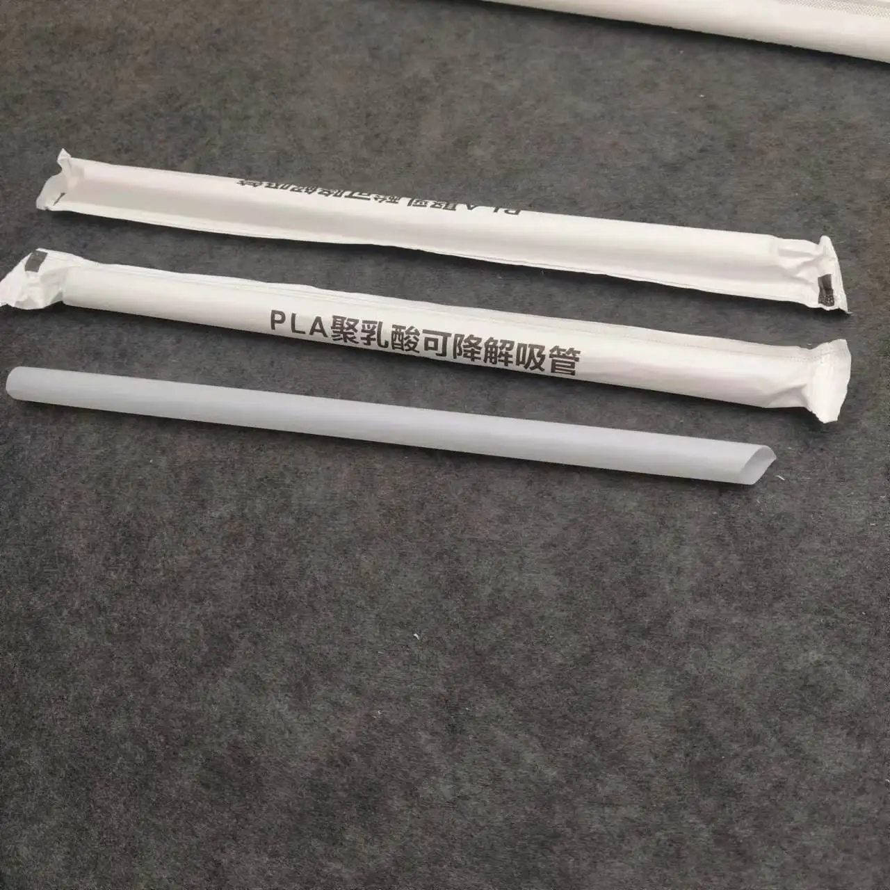 Eco friendly food grade  biodegradable PLA straw for Boba