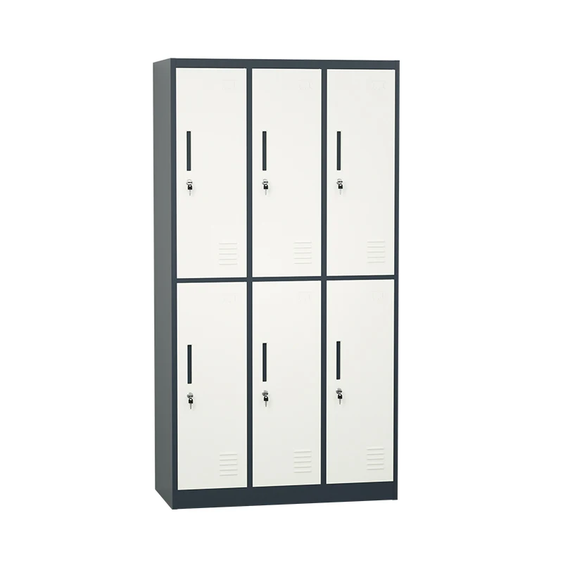 Steel Locker Cabinet staff Wardrobe 6 doors metal locker storage gym swimming pool school clothea closet