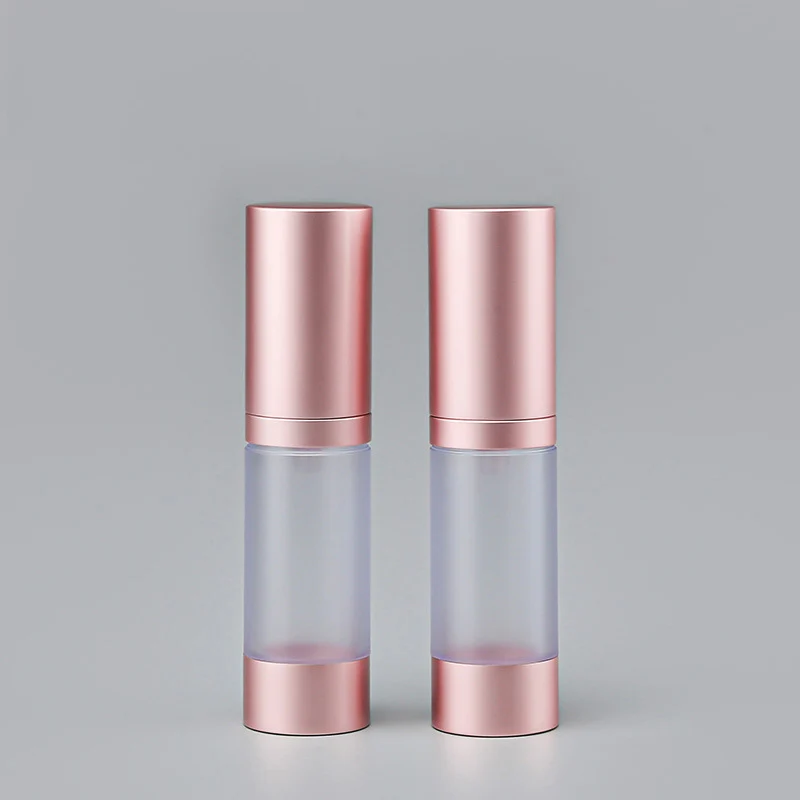 ODE OEMWholesale In Stock High Quality Rose Gold 15ml cosmetic packaging airless bottle
