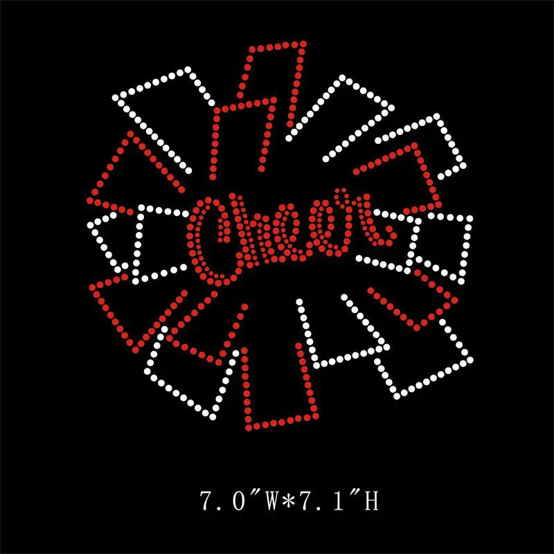 Cheerleader Gift Customized Design Crystal Iron on Rhinestone Heat Transfer for Garments
