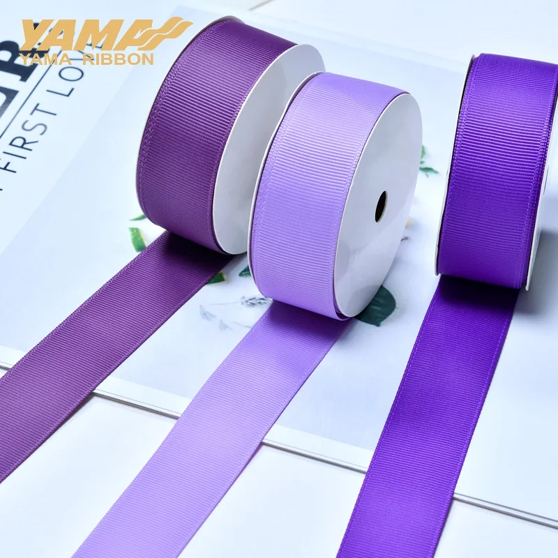 YAMA заводская цена оптовая продажа полиэфир 25 мм 1 дюйм однотонная фиолетовая корсажная лента
