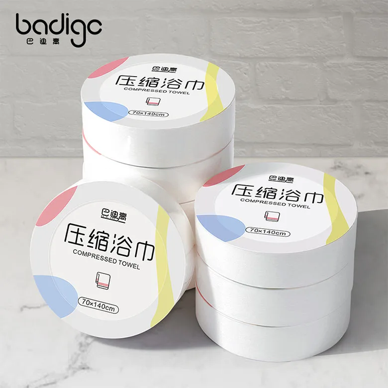 Factory direct coin shape magic compressed hand towel disposable soft nonwoven biodegradable outdoor clean mini compressed towel