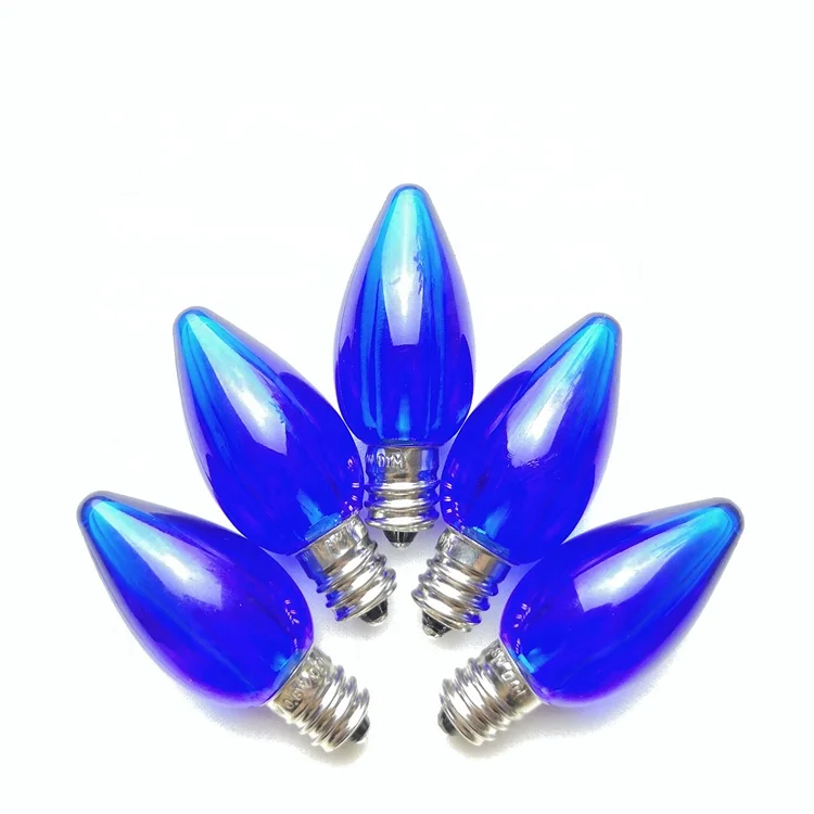 Commercial Grade Christmas Outdoor Decorations Warm White C7 LED Light Bulb Smooth Opaque