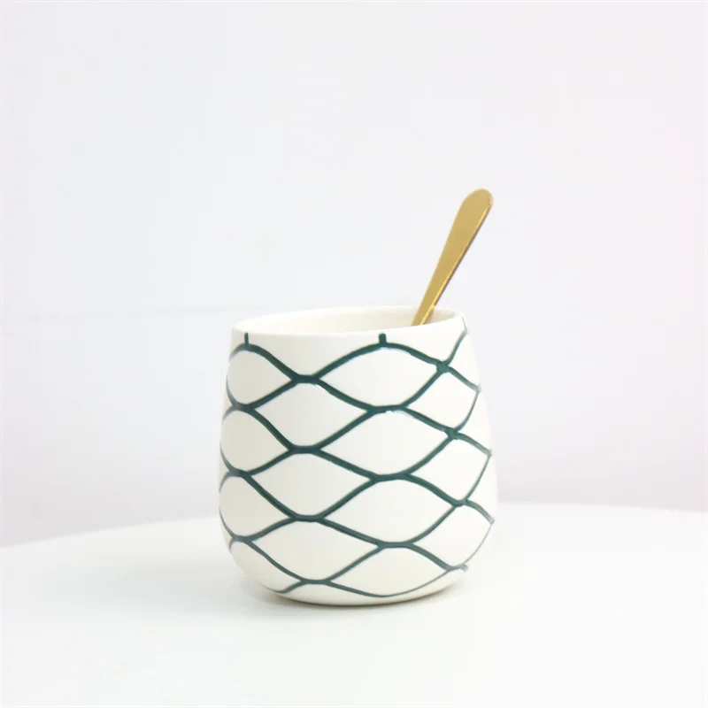 Tequila Agave Beer Mug Agave Cup Creative Striped Tequila Cup Ceramic Tiki Mugs Mexico Tequila Shot Glasses for Bar