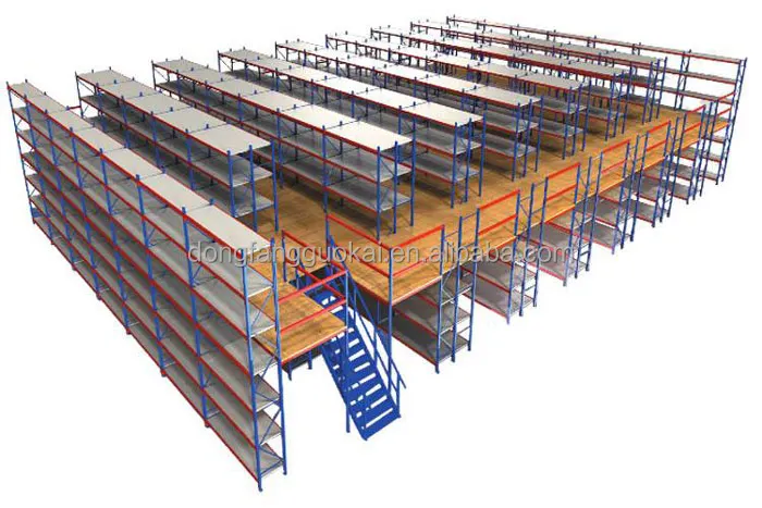 Стальная рама чердак Лофт Мезонин стеллаж система складов платформа для хранения стеллаж Мезонин пол