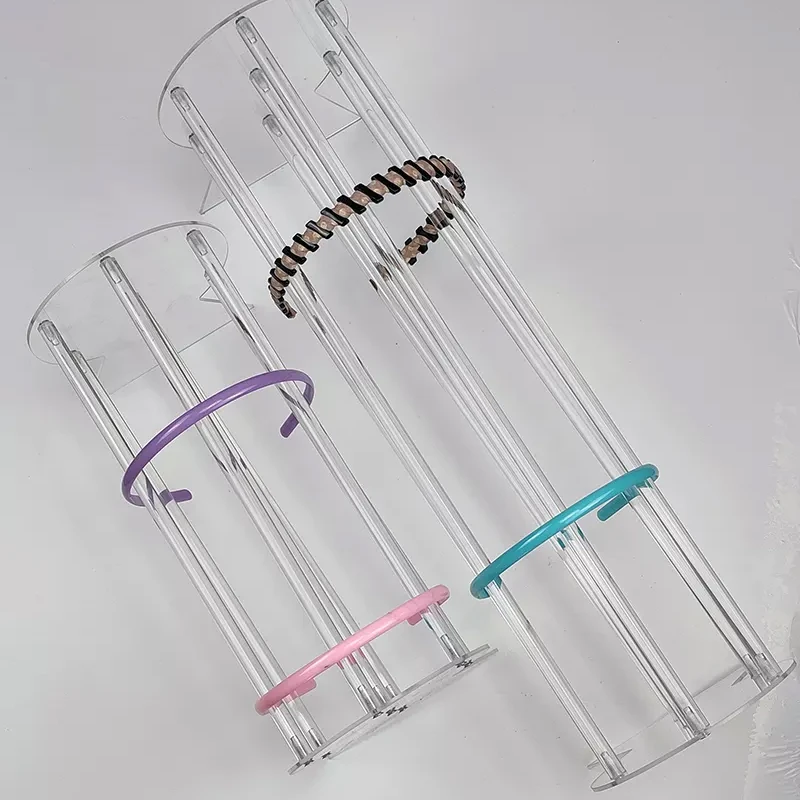 Factory Wholesale Acrylic Headband Display Organizer Shelf Hairpin Accessories Station Plexiglass Headband Display