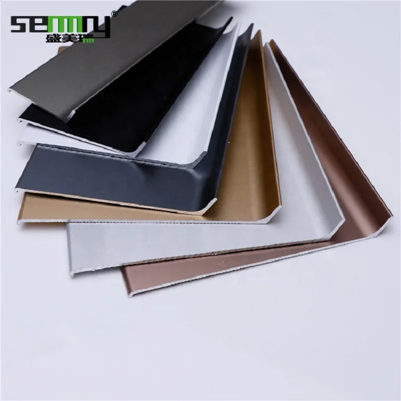 Skirting Board Brushed Aluminium Alloy Baseboard Wall Flooring Aluminum Alloy Free Sample Hot Waterproof 2.5m/pc ISO9001 T/T 30%