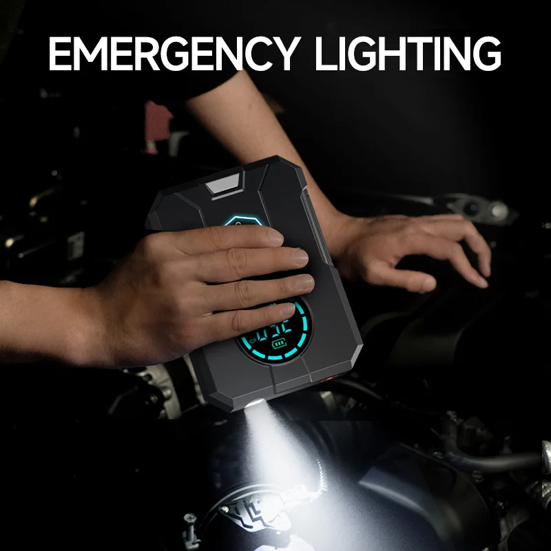 High Power Portable Lithium Battery Car Jump Starter Multi-Function ABS Air Pump With Power Bank