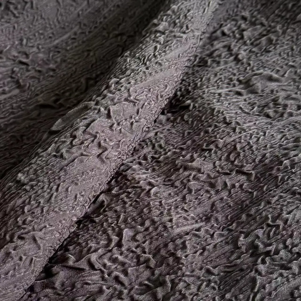 new spring chiffon pressed crumpled fabric 3 dimensional embossed elastic jacquard dress fabric material