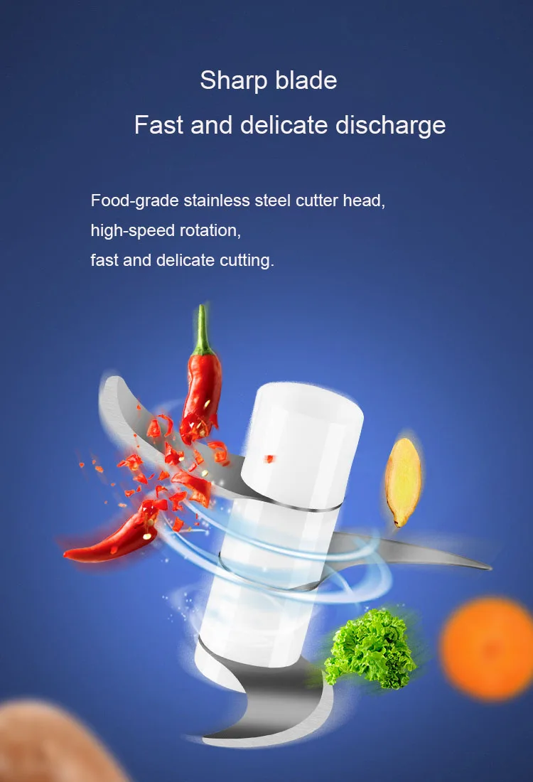 new arrival multi-purpose portable garlic onion Meat Electric Mini Usb Rechargeable Multifunction food quick chopper