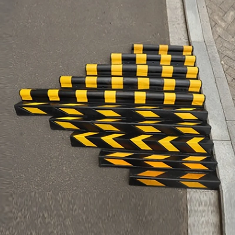 Highly visible Factory warehouse Parking lot Garage column 1500mm super Long flexible Rubber corner guard wall corner protector