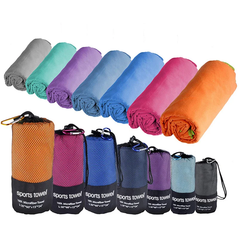 dry fit sport towel portable sport towel microfiber with mesh bag quick drying gym towel