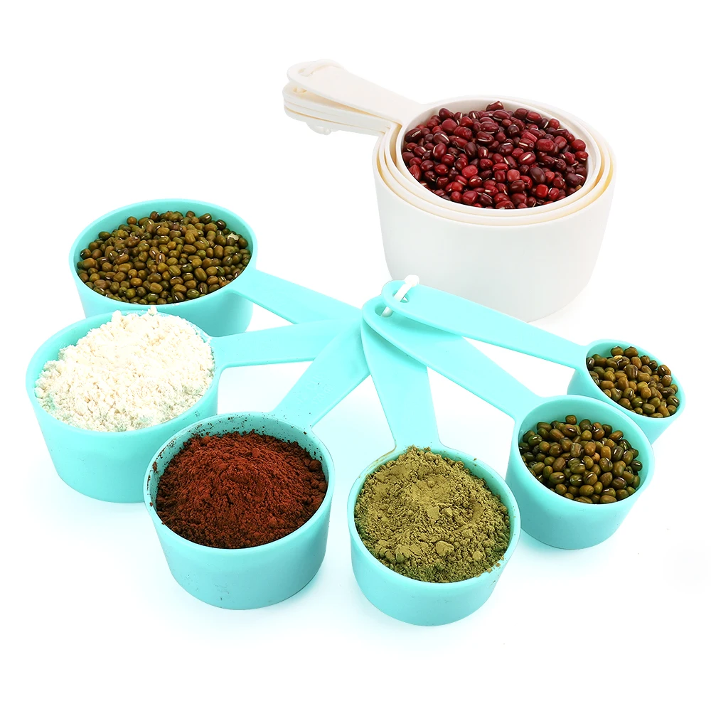 BPA Free Multi Purpose Plastic Measuring Cups Stackable Measuring Cups and Spoons Set