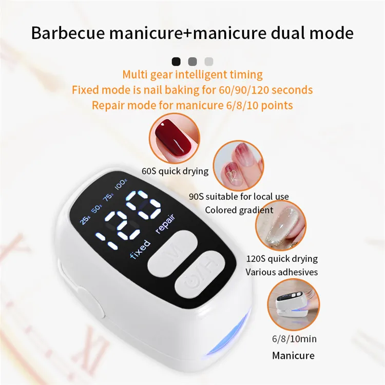 Home DIY Rechargeable Nail Fast Drying Gel Polish UV LED Nail Lamp Portable Mini UV Light for Gel Nails