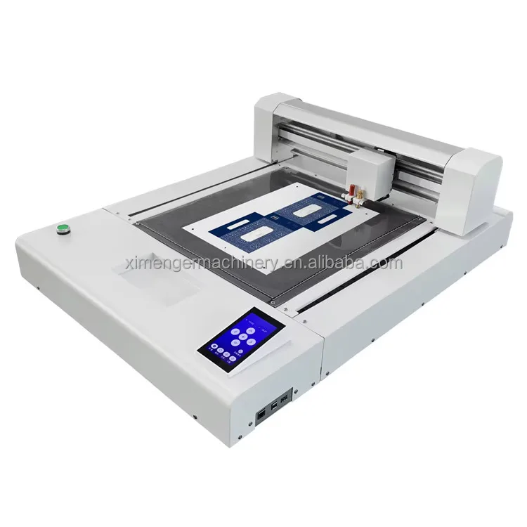 Automatic dual blade 50*35cm flatbed cutting plotter machine with cutting and creasing knife