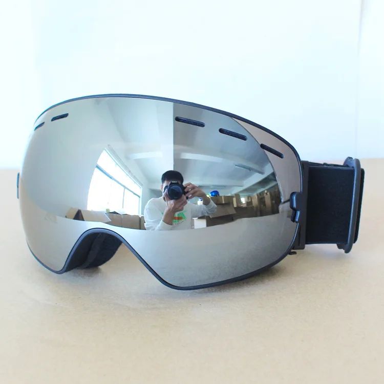 Best Quality Ski Eye Protection Googles anti Fog Mirrored Lens Magnetic Snowboard Snow Glasses Ladies Ski Goggles