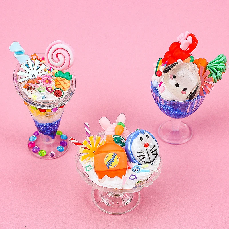 Beautiful Craft Cream Glue Cute Dessert Cup Set Food Toy Children Handmade DIY Cream Glue Toy Kits