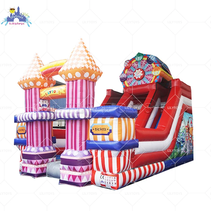 Commercial slide ferris wheel big event party size inflatable jumper with dry used commercial for