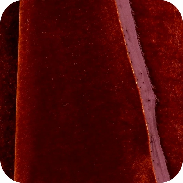 Silk rayon velvet, iridescent 2-tone colors in Gray/lilac Brown/purple Gray/yellow Turquoise/purple Gray/gold Fuchsia/black