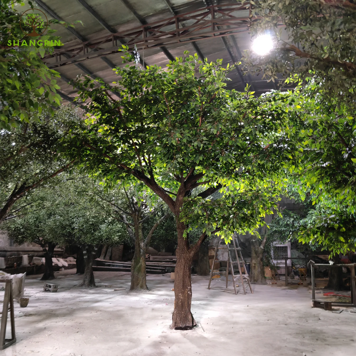 Landscape Trees Ornamental Foliage Plants Artificial Live Ficus Tree Lifelike Fiberglass Artificial Banyan Tree