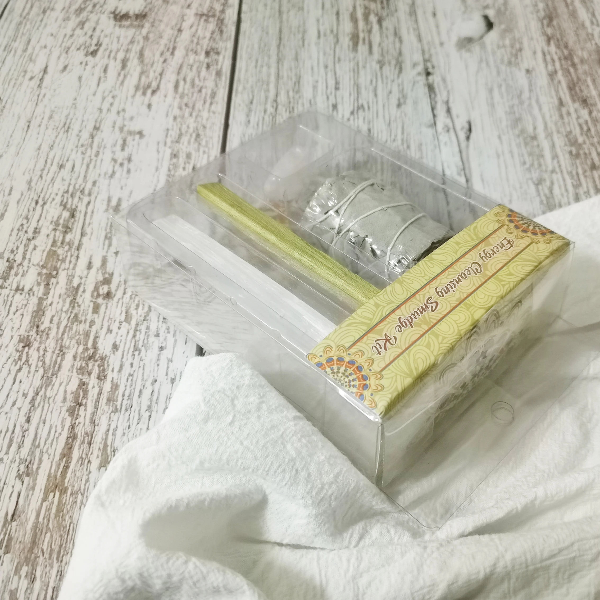 
Hot sale healing relax yoga meditation bundles Sage set with Peruvian sacred wood and rose quartz and nitrite crystal 