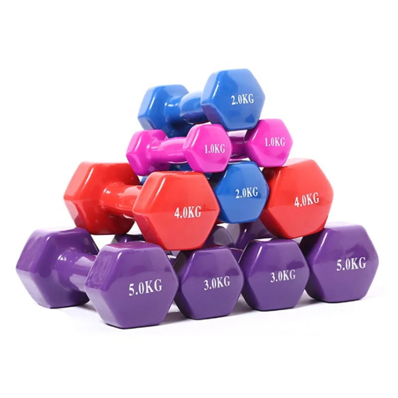 Wholesale Custom LOGO Fitness Hex Neoprene Dumbbell Set for Home Gym