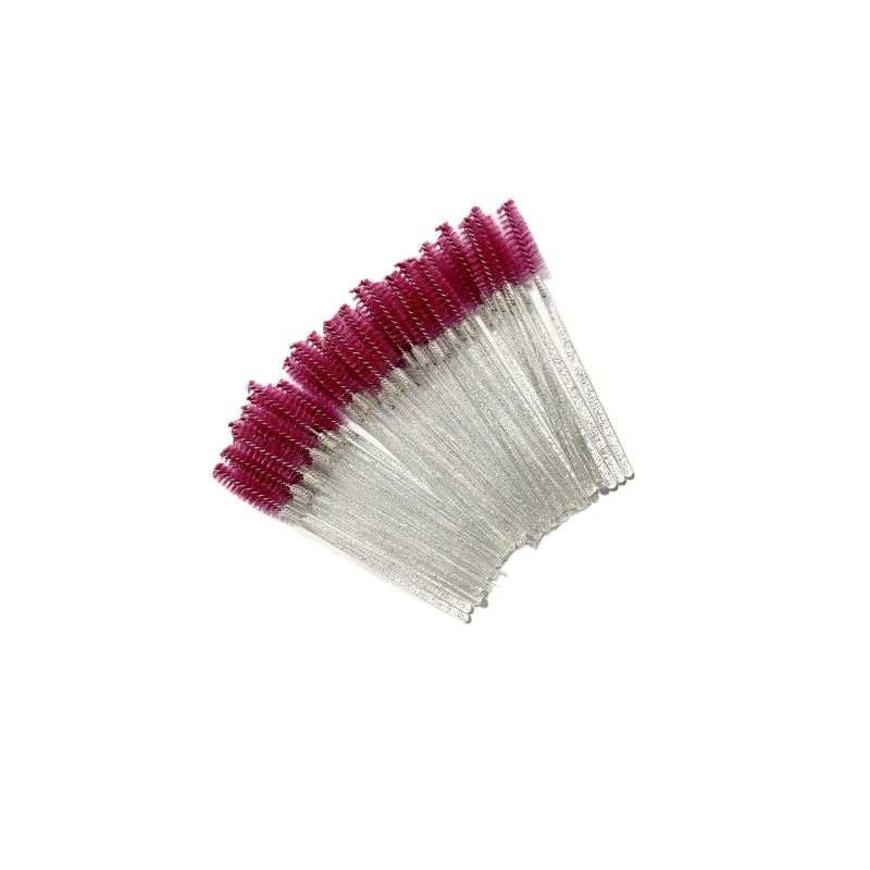 50pcs/bag customizeation transparent rod mascara spoolie for eyelash extension