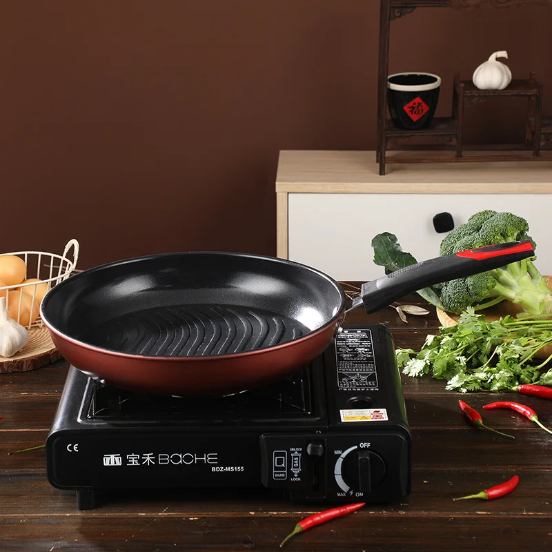 26/30/32CM Non-Stick Frying Pan Induction Maifan stone Coating Iron Frying Pan