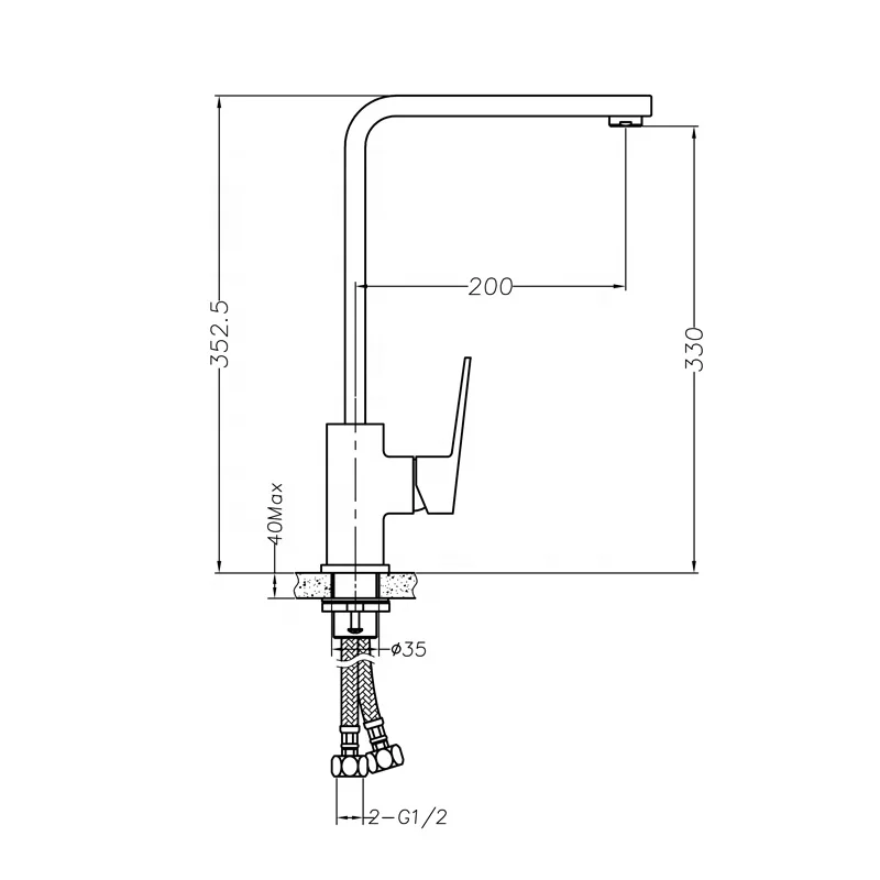 Латунный кухонный смеситель с одной ручкой, поворот на 360 градусов