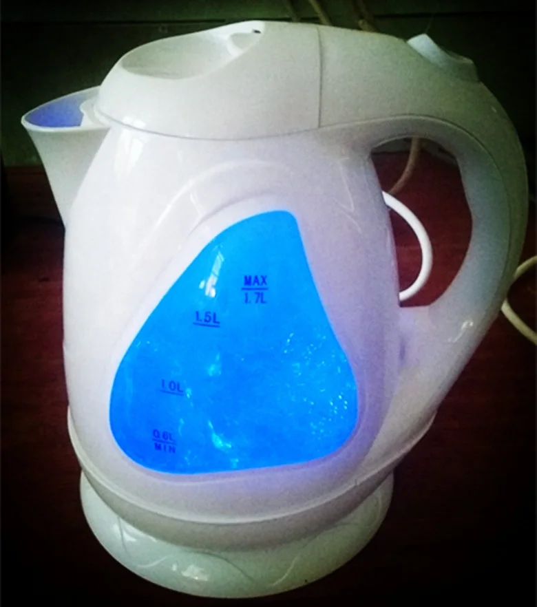 1.7L 360 degree automatic switch off electric water kettle with LED light