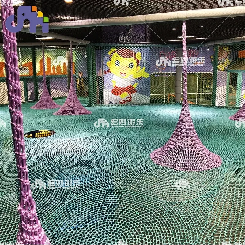 Rainbow Nets soft Durable Playground Equipment Small Indoor Amusement Park Play Set for Children Made from Long-Lasting Nylon