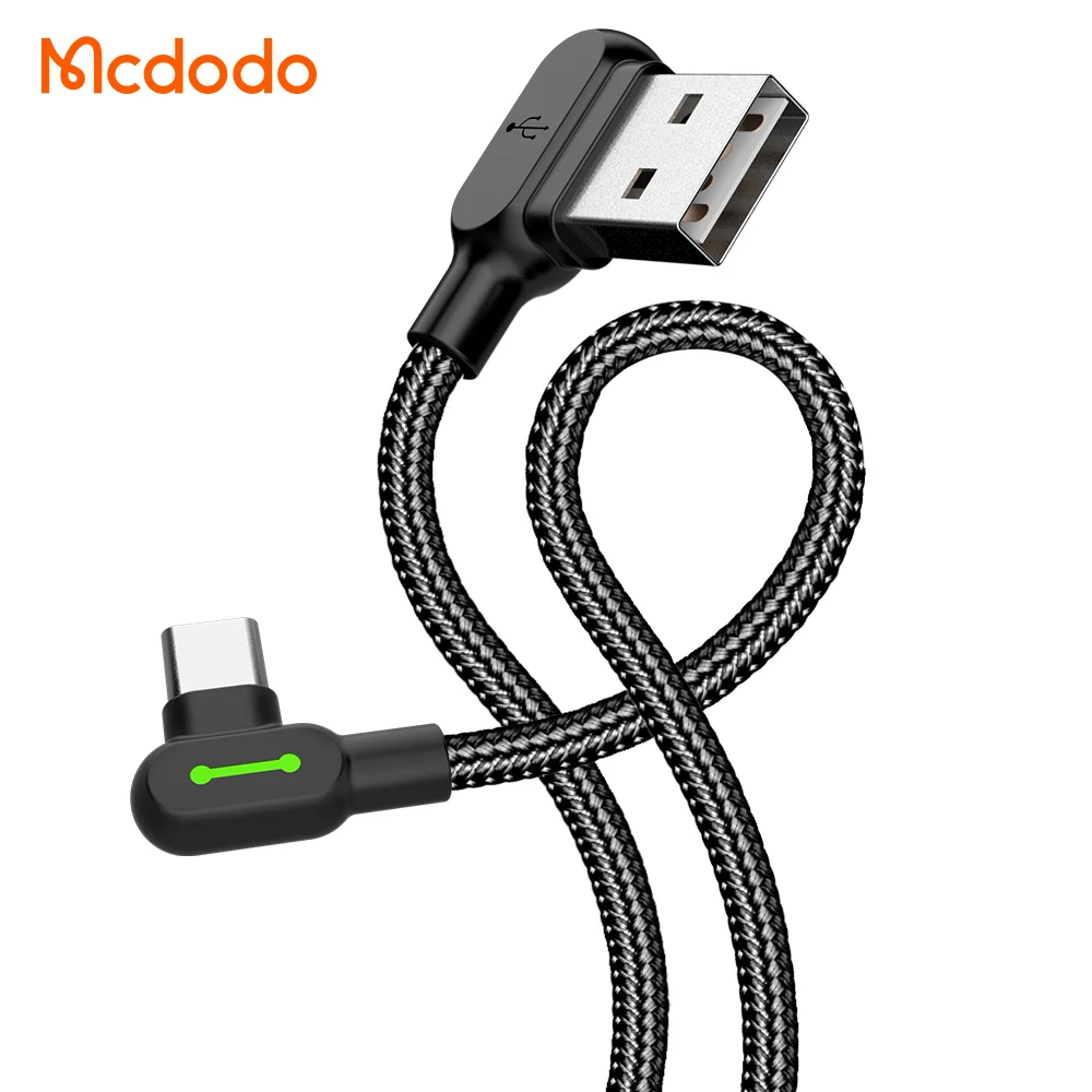 Mcdodo Usb Gaming 3.1Amp Fast Charging Cord USB-C Type C FAST Charging Sync & Charger Cable Led for Note 10 9 8 LG V50 V40 G8