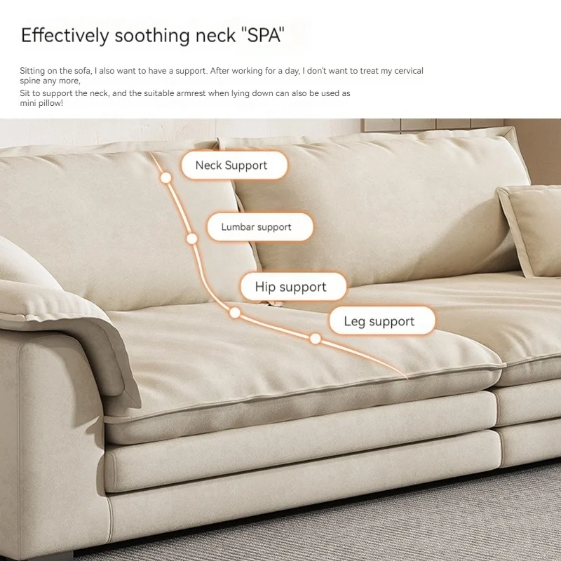 YOUTAI Modern Italian Design Living Room Furniture Genuine Leather Sofa