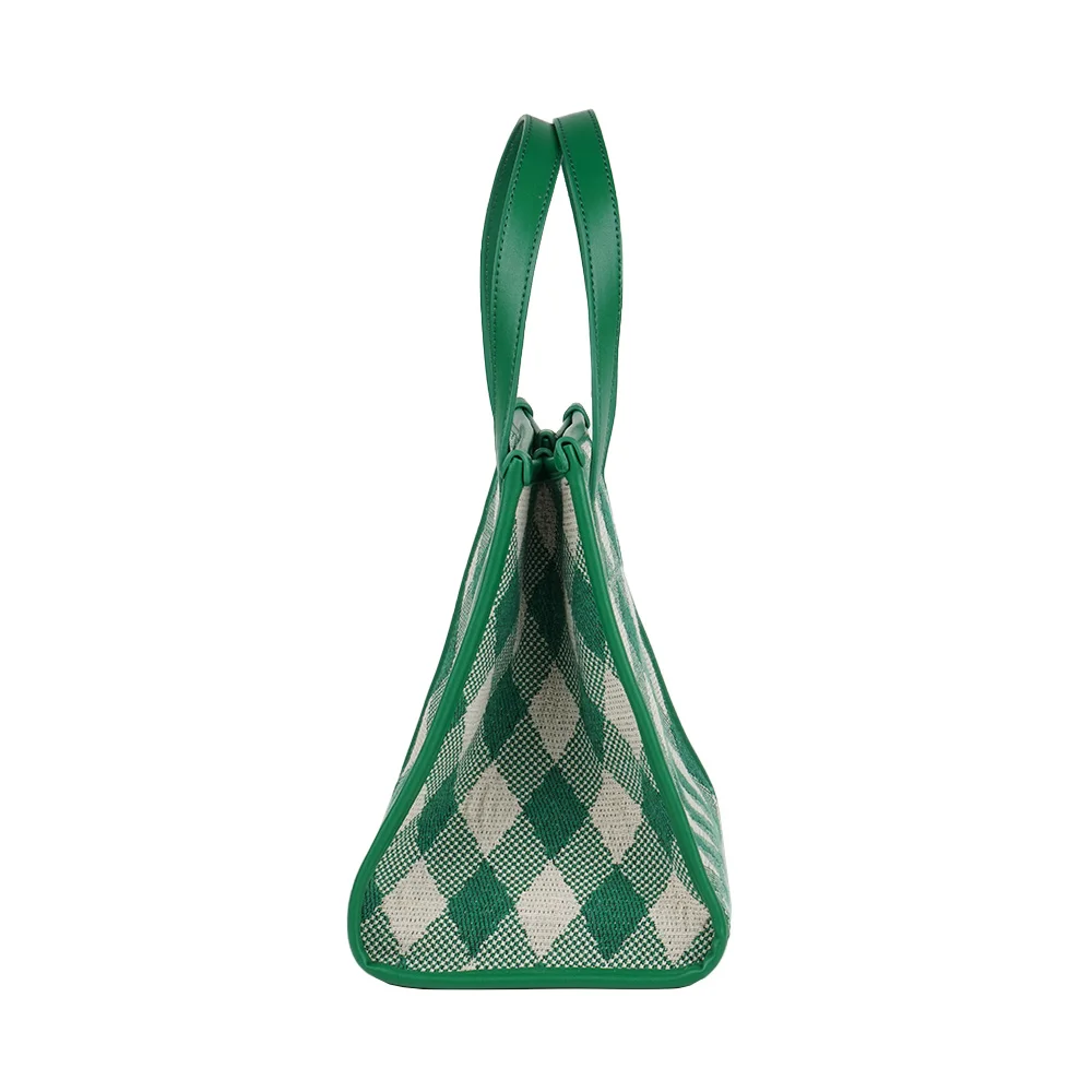 Factory wholesale 2022 young lady leather handbag women popular design plaid handbags