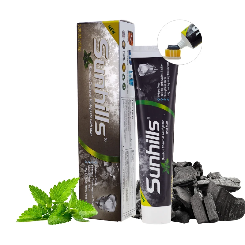 Professional Custom Natural Activated Bamboo Charcoal Mint Flavoured Smokers Toothpaste For Whitening Teeth