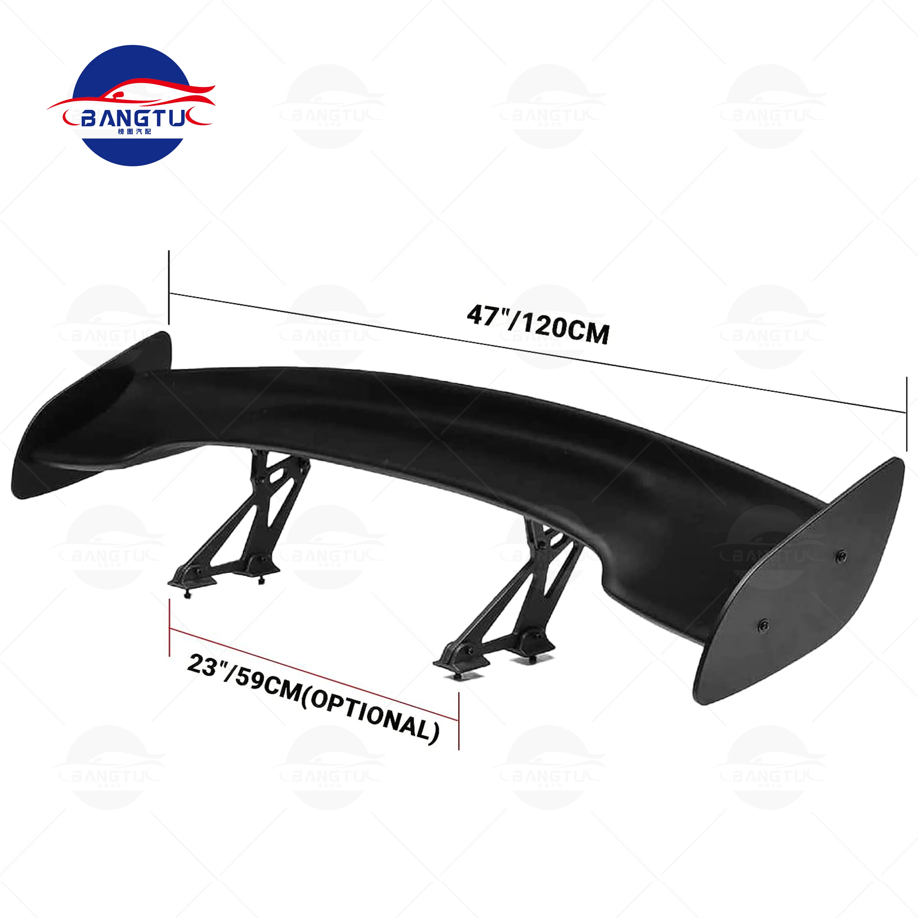 Universal ABS Adjustable Wide GT-Style GT Trunk Spoiler Wing