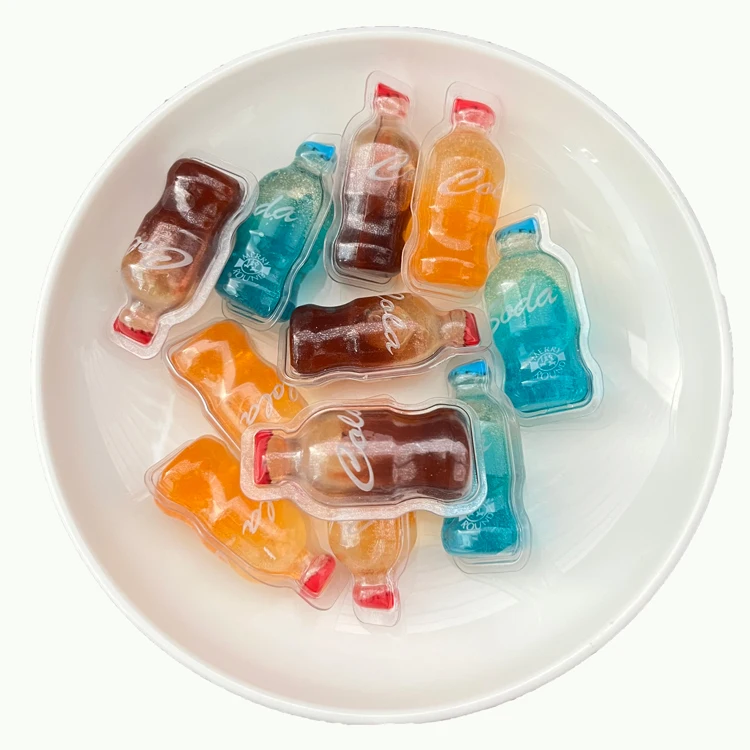 SOFT DRINK GUMMY BOTTLES  WITH JAM  18G*50UNITS*6JARS/CTN