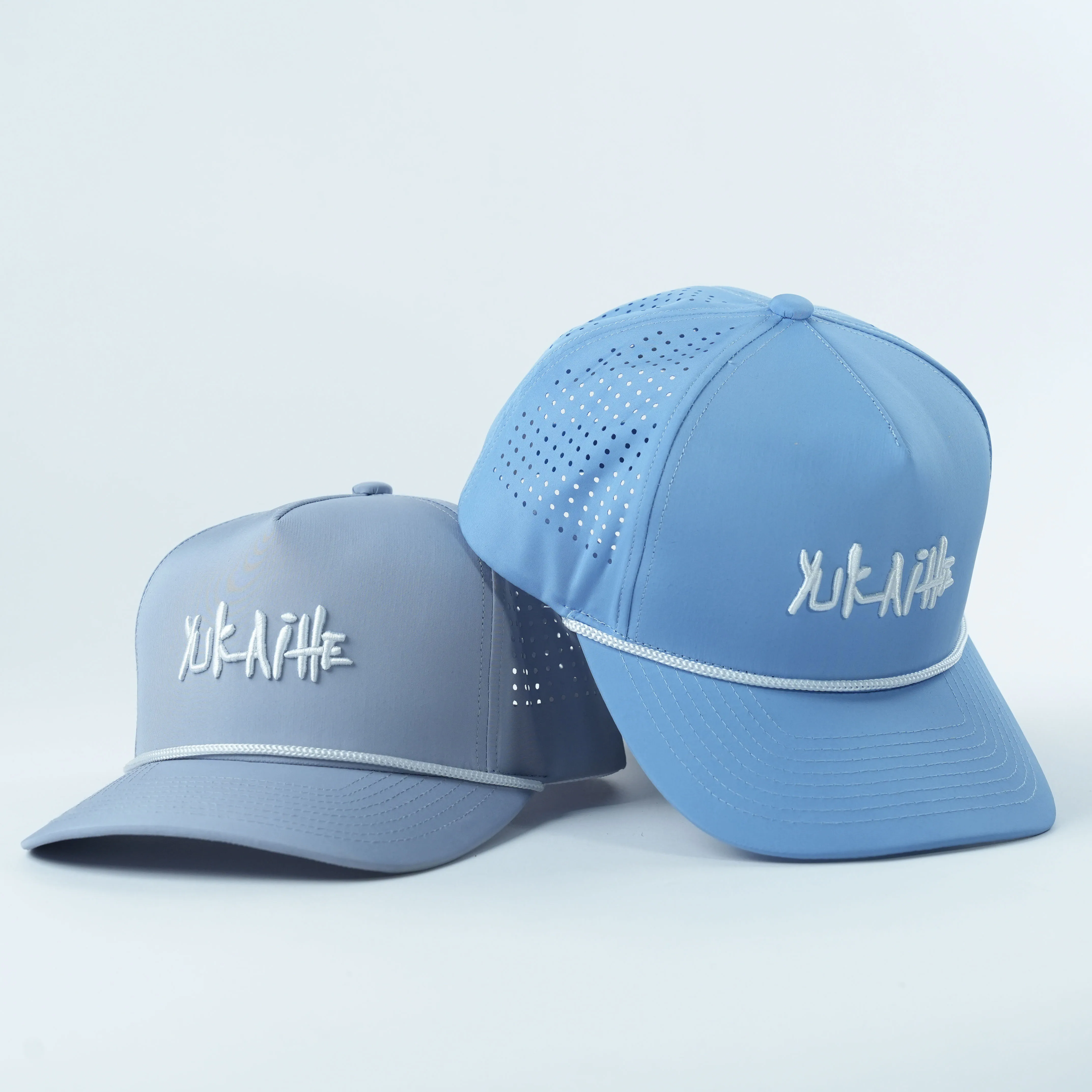 High Quality Mesh 5 Panel Laser Cut Hole Golf Embroidery Custom Logo Trucker Hat Breathable Net Outdoor Baseball Cap For Summer