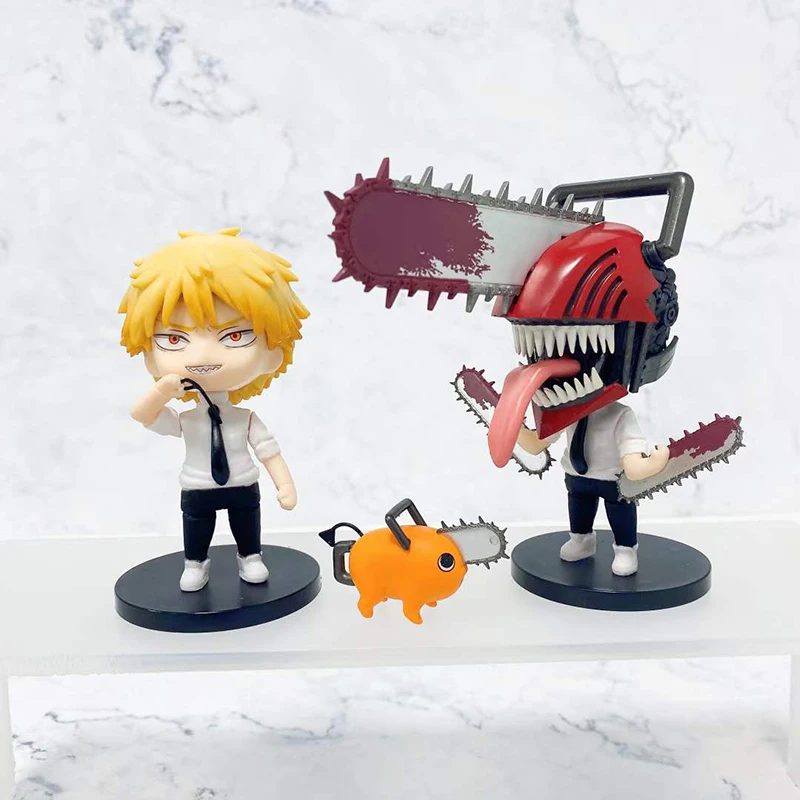 10cm 6pcs/set Chainsaw Man Anime Figure Denji Power Action Figure Chainsaw Man Denj Power PVC for gifts