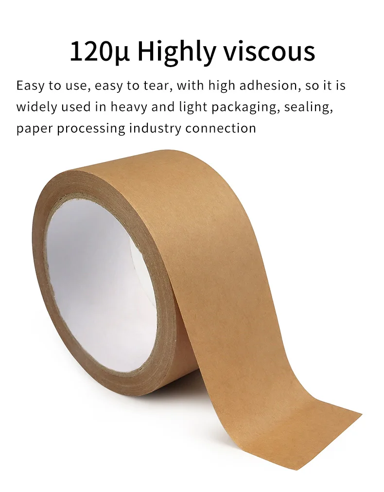 Eco friendly writable brown kraft paper packing tape for label masking sealing packaging tape