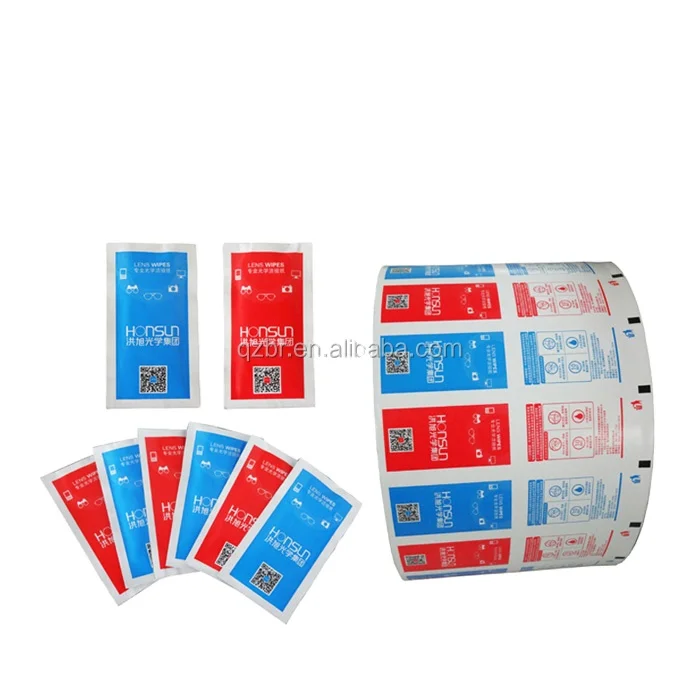 Индивидуальная дезинфекция/пищевые пакетики с напечатанным цветным логотипом Полиэтиленовая алюминиевая фольга ламинированная оберточная бумага