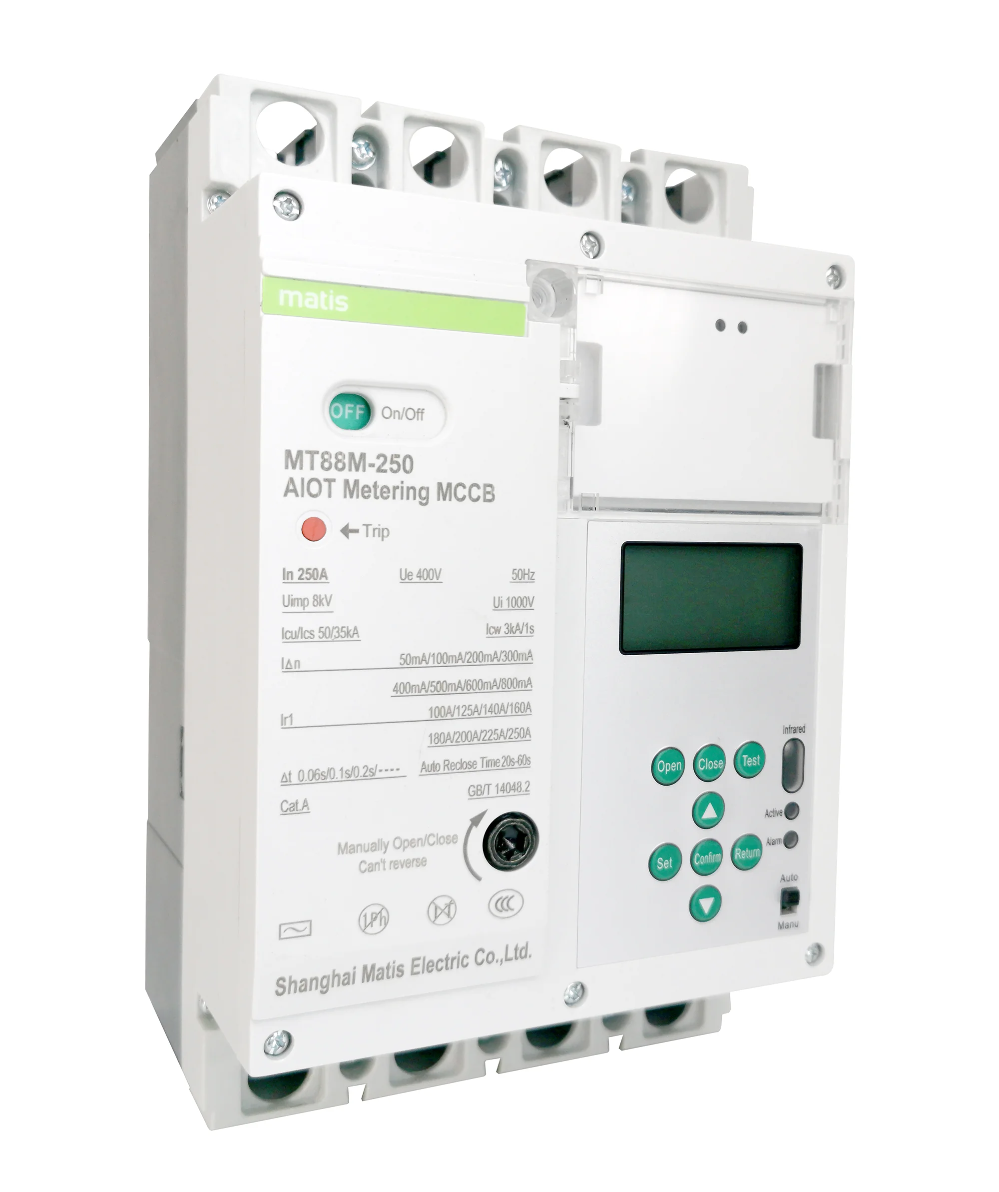 Matis MT88M-250A GPRS remote switch on off motor circuit breaker with monitoring
