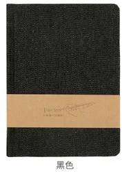 Dark blue & Black Cowboy B6 80g white paper fabric hard cover sketch journal with blank pages
