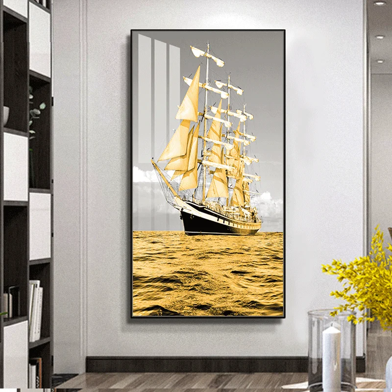 Luxury ship canvas printing HD pictures of corridor furniture decorative painting