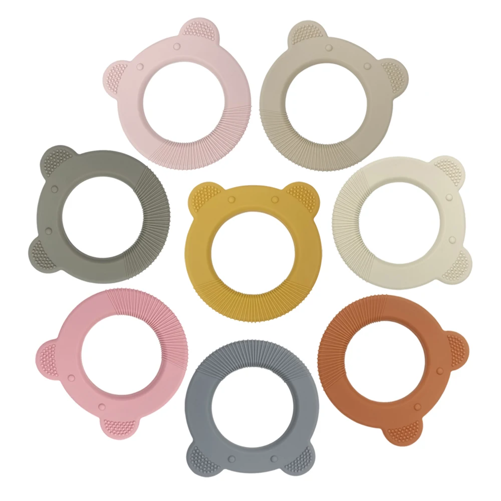 Silicone Baby Teether Eco-Friendly Baby Teething Toy Natural Chewable Non-toxic Baby Mood Pacifying Silicone Teethers Pacifier