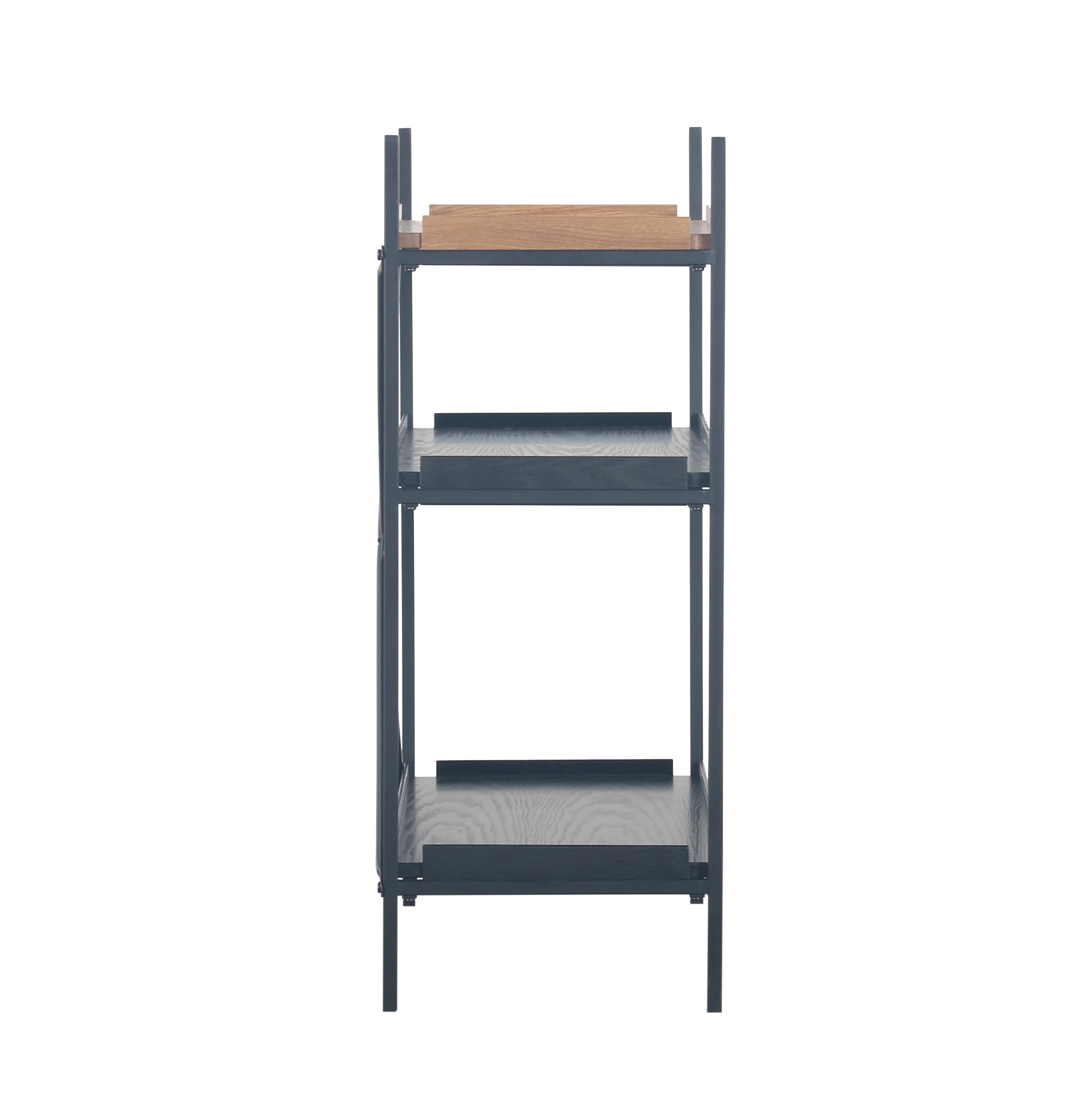 Hot sale Living Room Furniture 3-Tier Bookshelf MDF Fall Prevention Metal Leg Storage Shelf Kids Bookcase for Bed Room