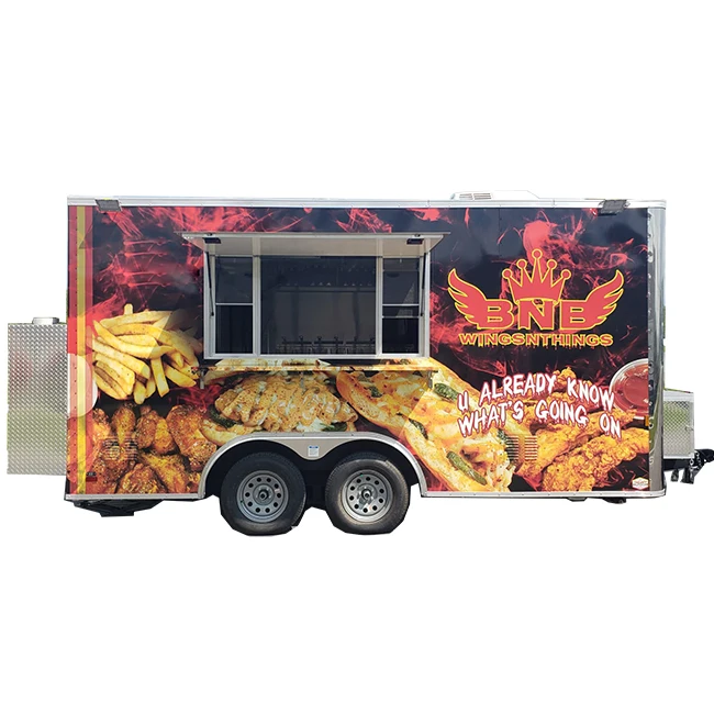 Hot Sale Coffee Van Fast Food Kiosk Ice Cream Truck Pizza Kitchen Hot Dog Cart Mobile Trailer