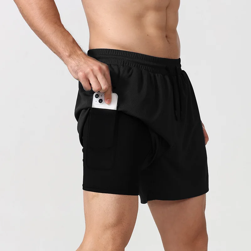 Short Mesh Breathable Basketball Shorts Fabric Custom Logo Drawstring Men Customized Casual Built in Gym Sport Summer Logo Knit